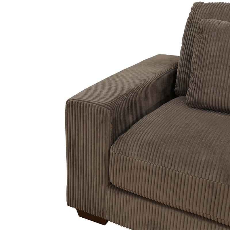 123'' Corduroy Upholstered U-Shaped 6-Piece Sectional Sofa