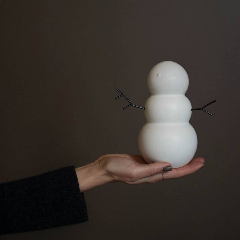 Ceramic Snowman Christmas Tabletop Figurine - 6.5" - White