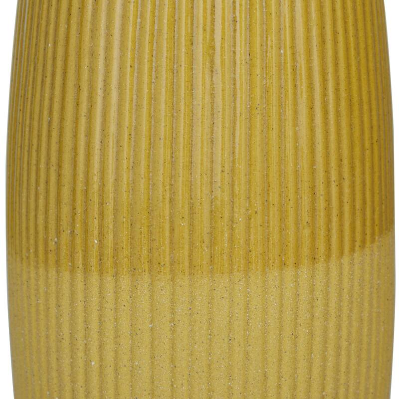 Ceramic Decorative Vase - Set of 2 Yellow - CosmoLiving by Cosmopolitan