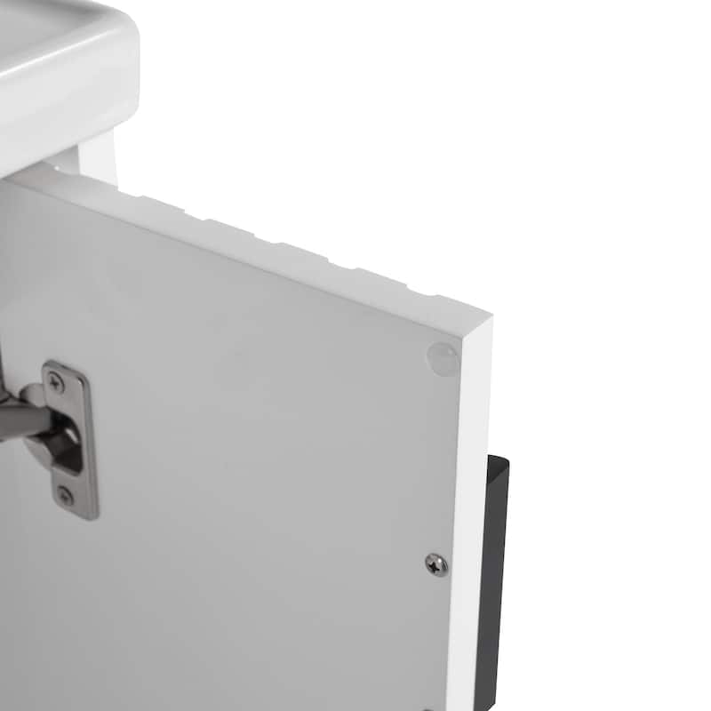 24 inch Wall Mounted Bathroom Vanity Set with Integrated Ceramic Sink