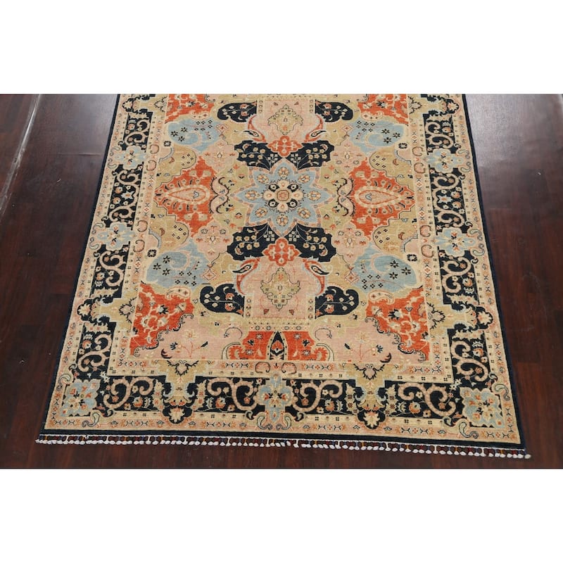 Eye-catching Floral Khotan Oriental Area Rug Wool Hand-knotted Carpet - 8'0" x 9'8"