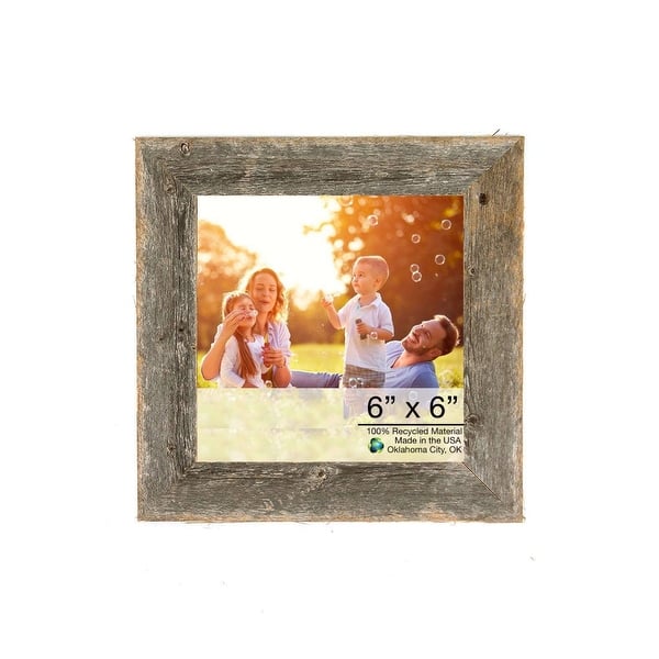 6 x 6 Natural Weathered Gray Picture Frame - Bed Bath & Beyond - 32679248