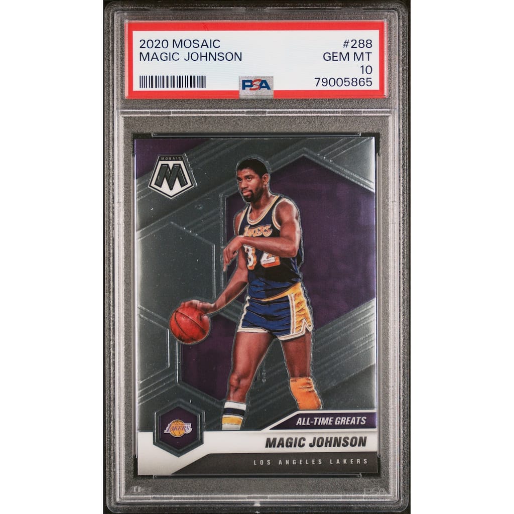 Magic Johnson 2020 Panini Mosaic Basketball Card #288 Graded PSA 10 - 8'6" x 11'6"