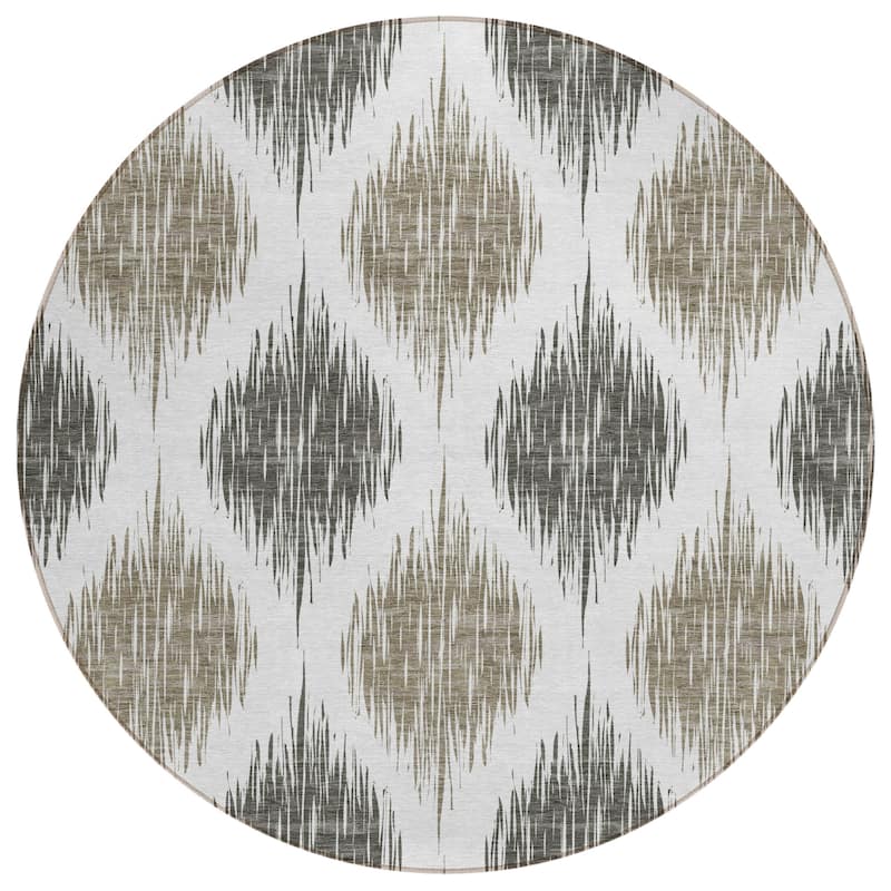 Machine Washable Indoor/ Outdoor Chantille Geo Contemporary Rug