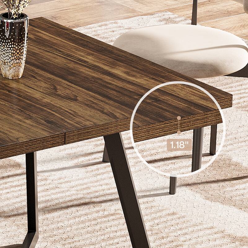 70.86-Inch Extra Long Rectangular Dining Kitchen Table for 6-8