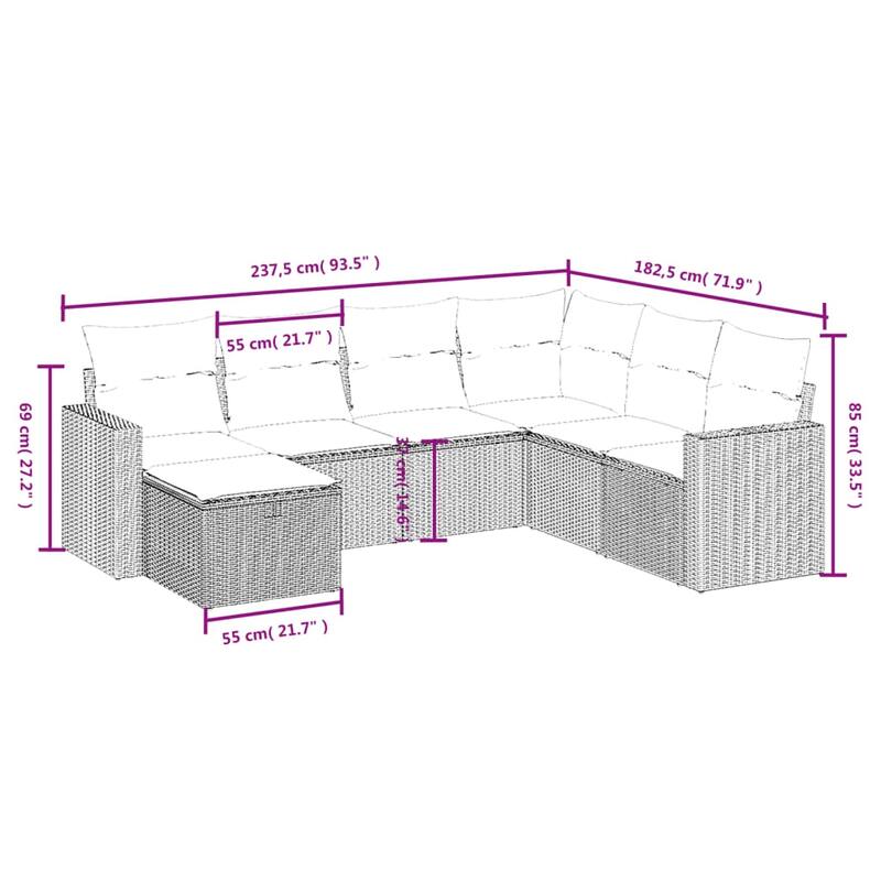 vidaXL Garden Sofa Set
