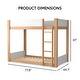preview thumbnail 2 of 15, Furniture of America Oryas 2-Piece White and Natural Solid Wood Twin over Twin Bunk Bed and Chest Kids Bedroom Set