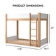 preview thumbnail 2 of 15, Furniture of America Oryas 2-Piece White and Natural Solid Wood Twin over Twin Bunk Bed and Dresser Kids Bedroom Set