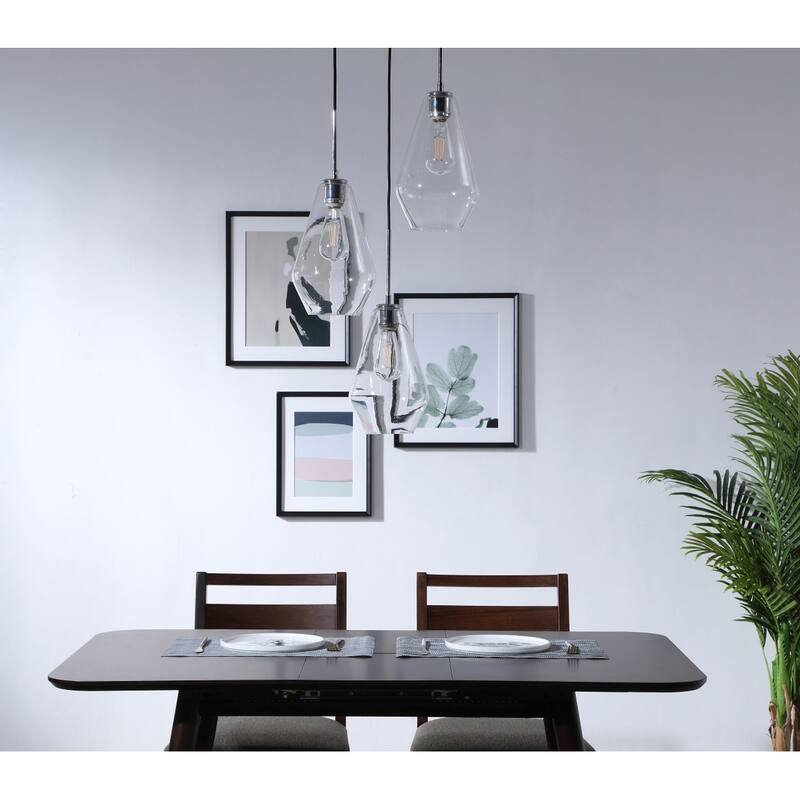 Gerald 3-light Modern Elongated Glass Hanging Pendant