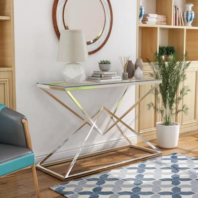 Stola Modern 47-inch Glass Top Sofa Table by Furniture of America