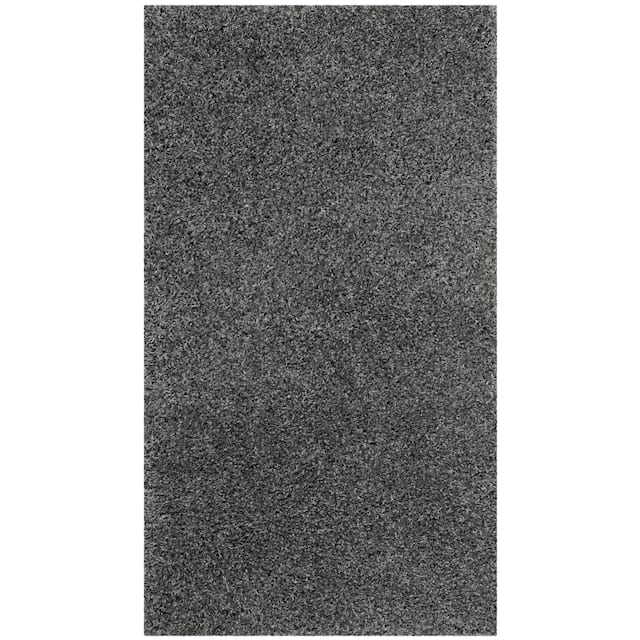 SAFAVIEH Laguna Shag Verdiana Solid Color 2-inch Thick Shag Rug - 2'3" x 4' - Dark Grey