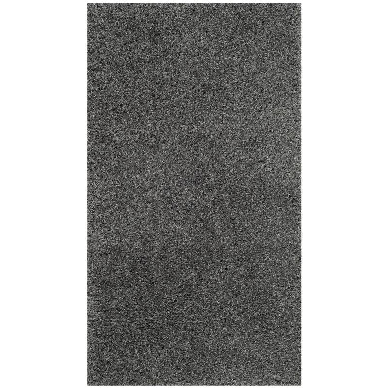 SAFAVIEH Laguna Shag Verdiana Solid Color 2-inch Thick Rug. - 2'3" x 4' - Dark Grey - Rectangle