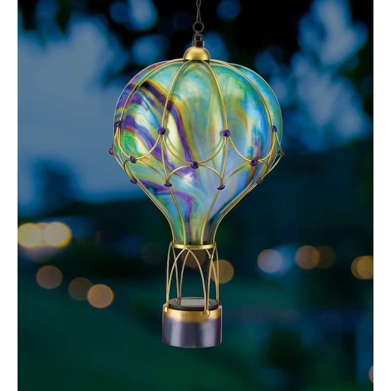Swirl Balloon Solar Lantern LG - Green