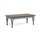 preview thumbnail 7 of 10, Plymouth Gray Wood Rectangular Coffee Table - 52" x 20" x 28"