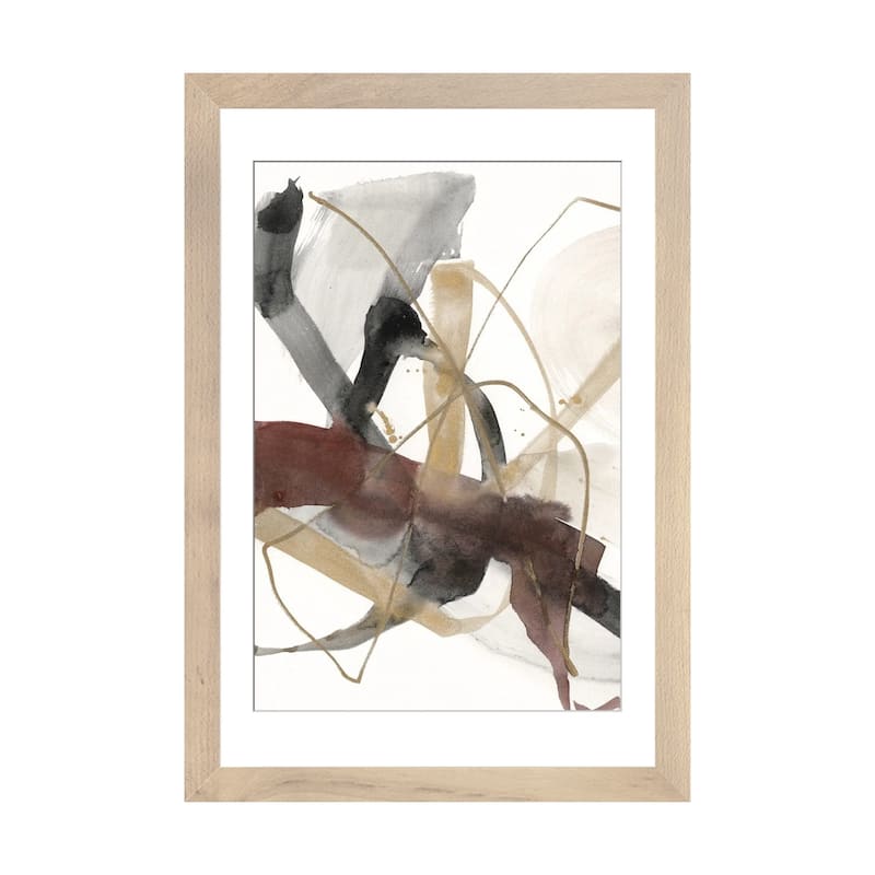 iCanvas "Burgundy Interjection I" by Jennifer Goldberger - Natural - 32x24x1
