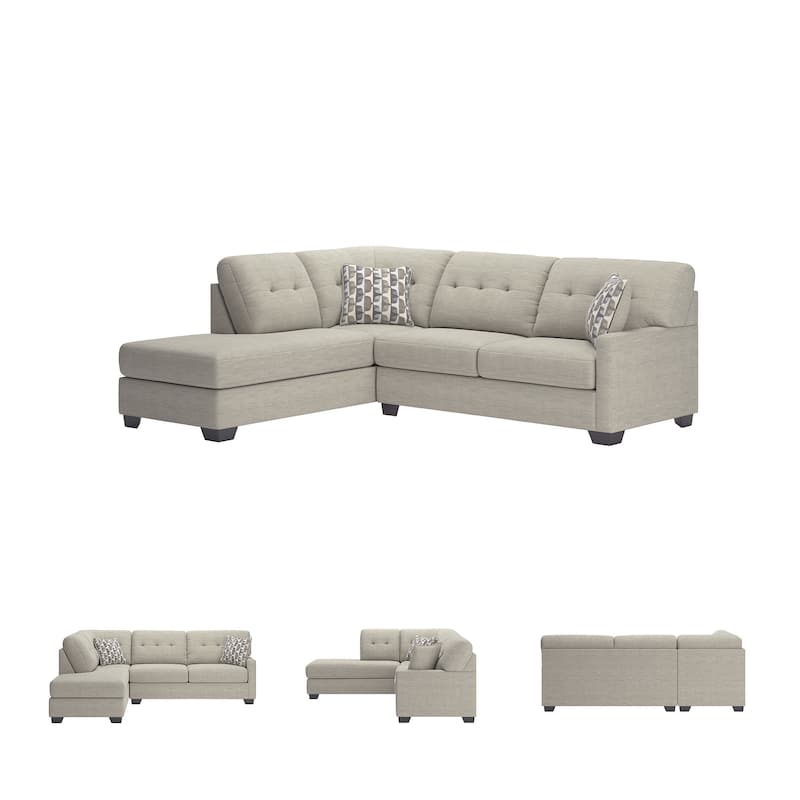 Signature Design by Ashley Mahoney 2-Piece Sleeper Sectional with Chaise - 105"W x 90"D x 37"H