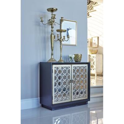 Coaster Furniture Cailean Black 2-door Accent Cabinet with Lattice Pattern