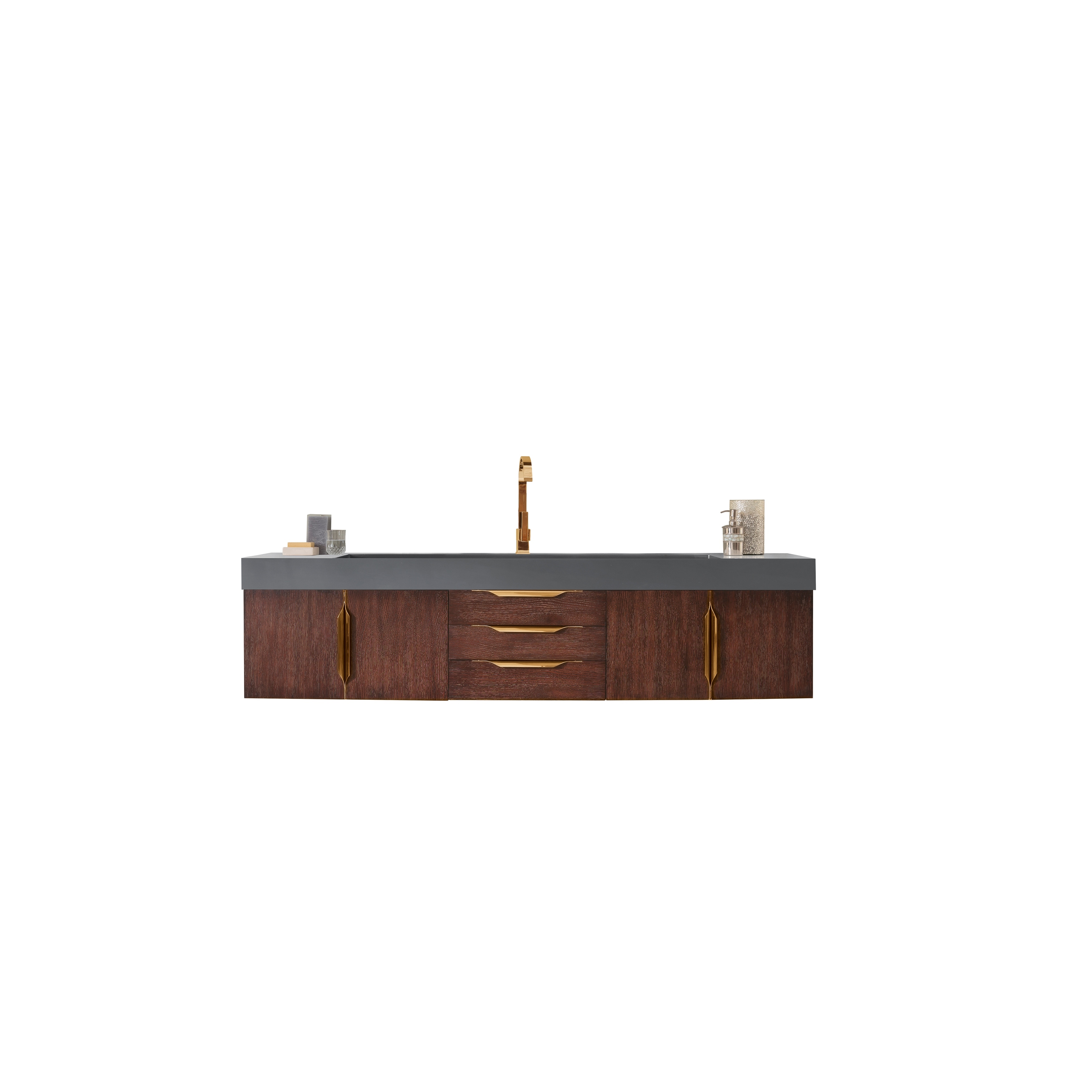  Mercer Island 72 Single Vanity, Coffee Oak, Radiant