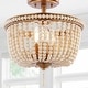 preview thumbnail 20 of 31, Georgian Wood Beaded/Metal LED Flush Mount, by JONATHAN Y Antique Gold