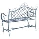 preview thumbnail 18 of 29, SAFAVIEH Outdoor Living Abner Wrought Iron 46-inch Garden Bench. - 45.8" W x 20" L x 40" H