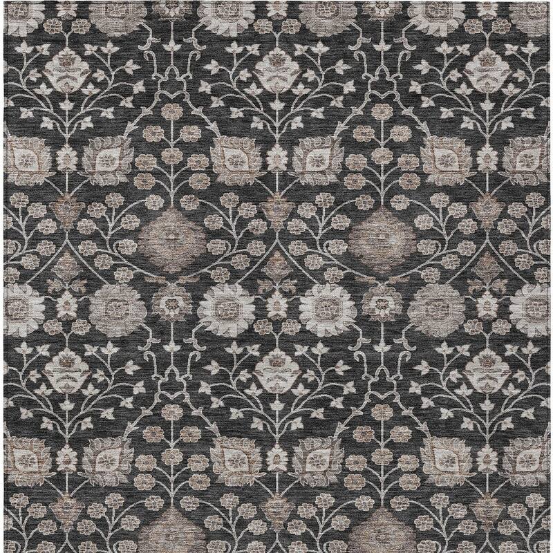 HomeRoots Floral Transitional Rectangle Outdoor Rug