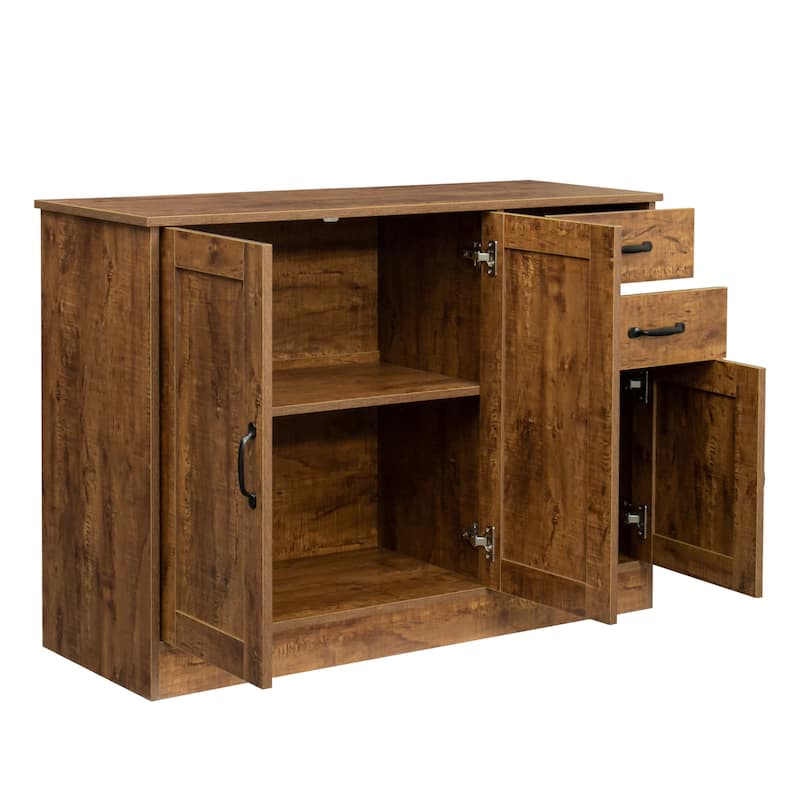 Modern Wood Buffet Sideboard with 2 doors&1 Storage and 2drawers -Entryway Serving Storage Cabinet Doors-Dining Room Console