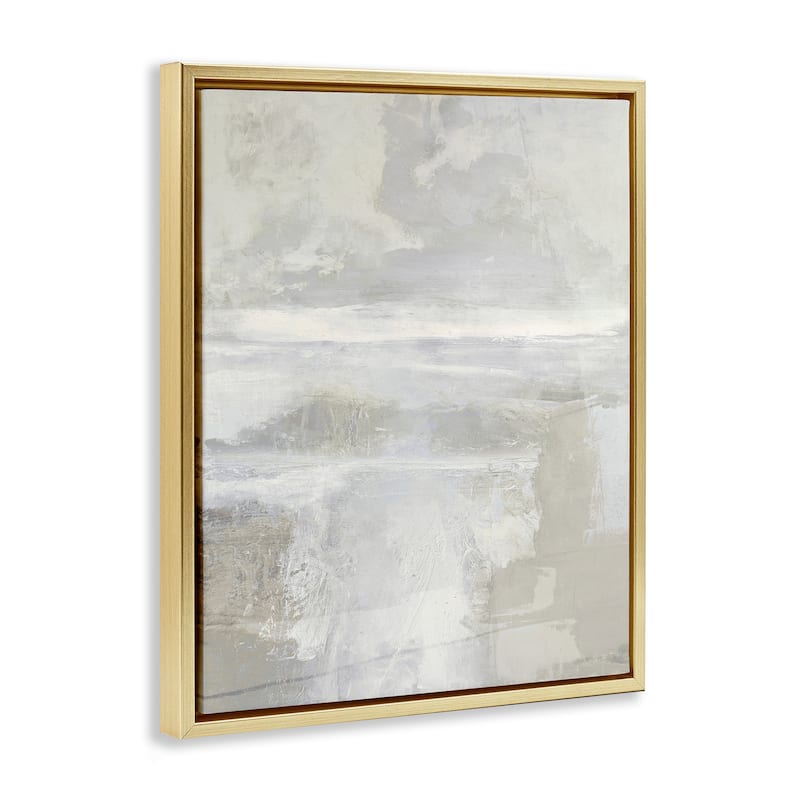 Stupell Muted Beige & Grey Framed Floater Canvas Wall Art Design By Rachel Springer