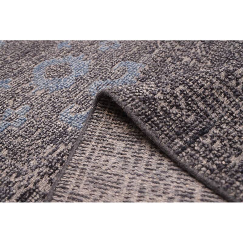 ECARPETGALLERY Hand-knotted Jules Serapi Dark Grey Wool Rug - 5'5 x 7'7