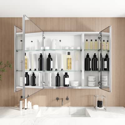 36'' x 26'' Recessed or Surface Mount Medicine Cabinet with Mirror