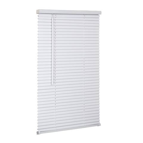 1" Cordless Vinyl Mini Blind - White