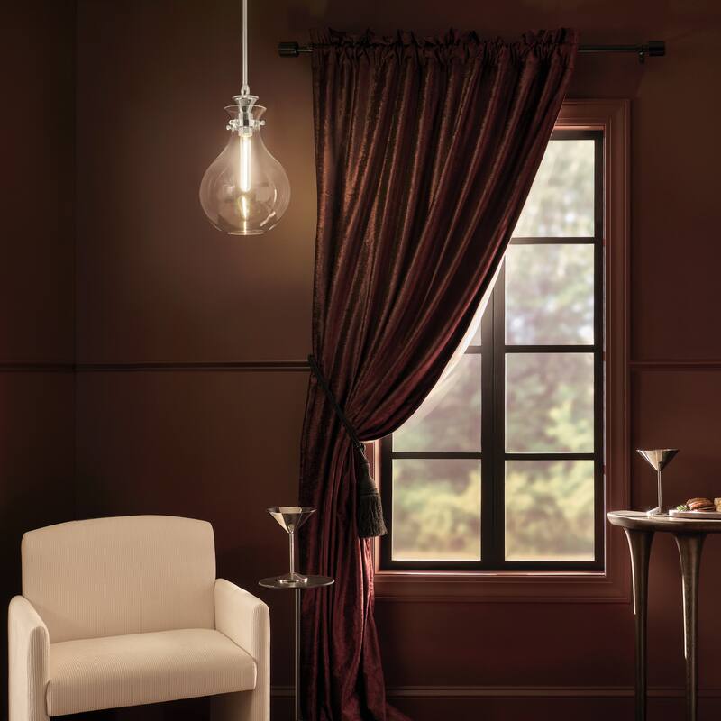 Kichler Lighting Laria 9.75 Inch 1 Light Pendant with Clear Glass in Polished Nickel