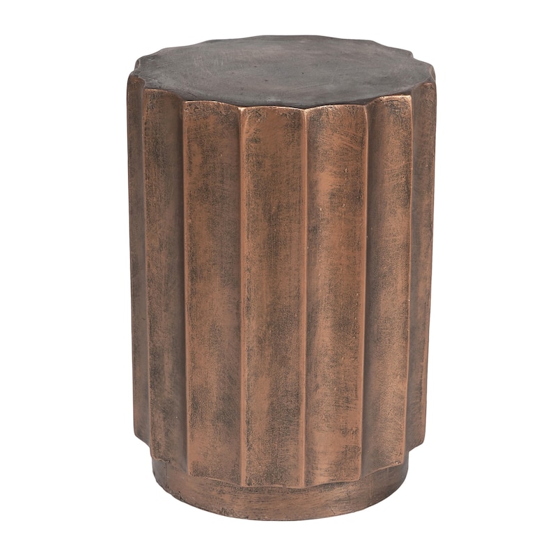 Round Cement Side and End Table, Outdoors & Indoors