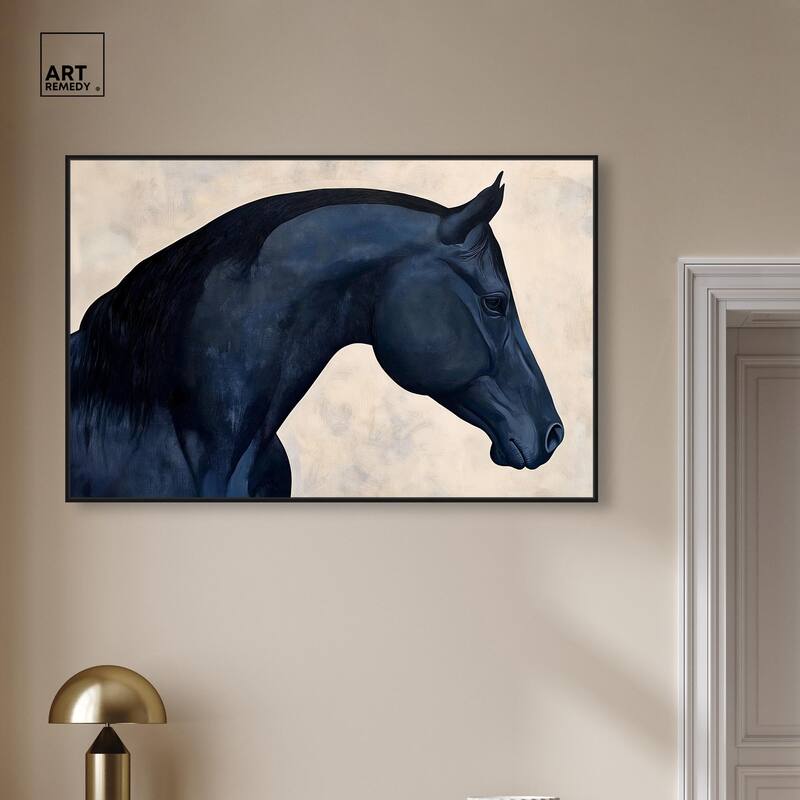 Blue Horse II Canvas by Art Remedy