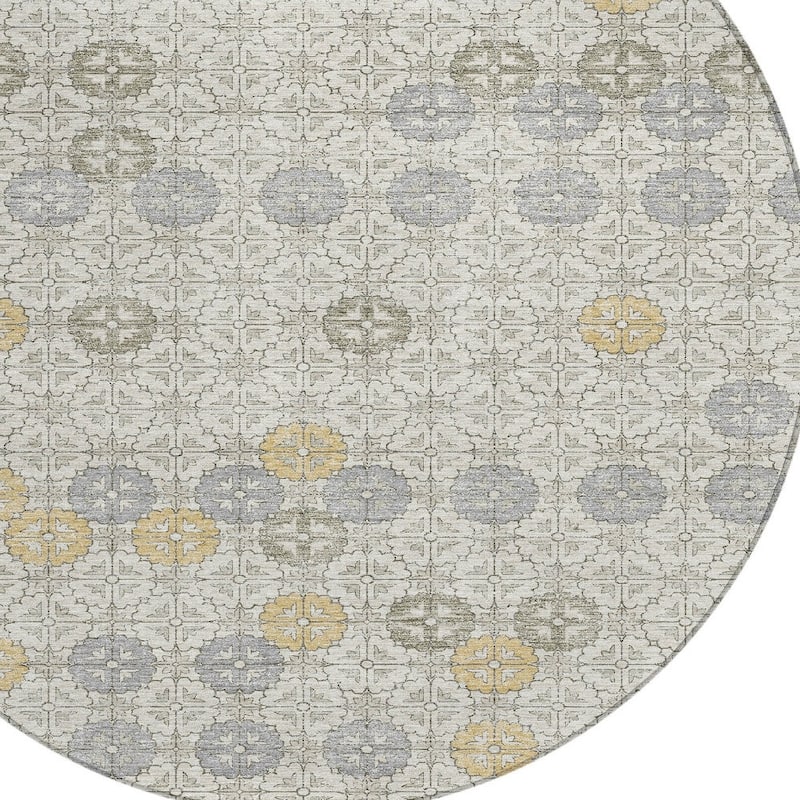 HomeRoots Geometric Transitional Rectangle Outdoor Rug