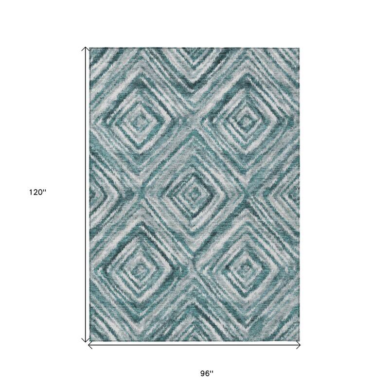 HomeRoots Geometric Transitional Rectangle Outdoor Rug