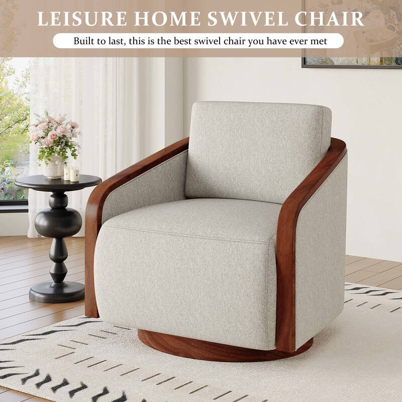 Modern Upholstered Swivel Accent Chair