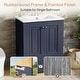 preview thumbnail 32 of 33, 24 Inch Solid Rubberwood Bathroom Vanity with Integrated Ceramic Sink & Soft-Close Hinges - 24"