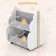 preview thumbnail 3 of 10, Costway Kids Wooden Bookshelf with Wheels 2-Tier Toy Storage Shelf - See Details