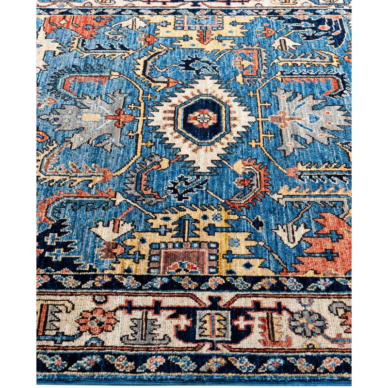 Serapi One-of-a-Kind Hand-Knotted Area Rug - Blue - 4' 1" x 5' 11"