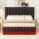preview thumbnail 21 of 34, PU Leather Upholstered Platform Bed with Hydraulic Storage System,LED Light,Sockets and USB Ports