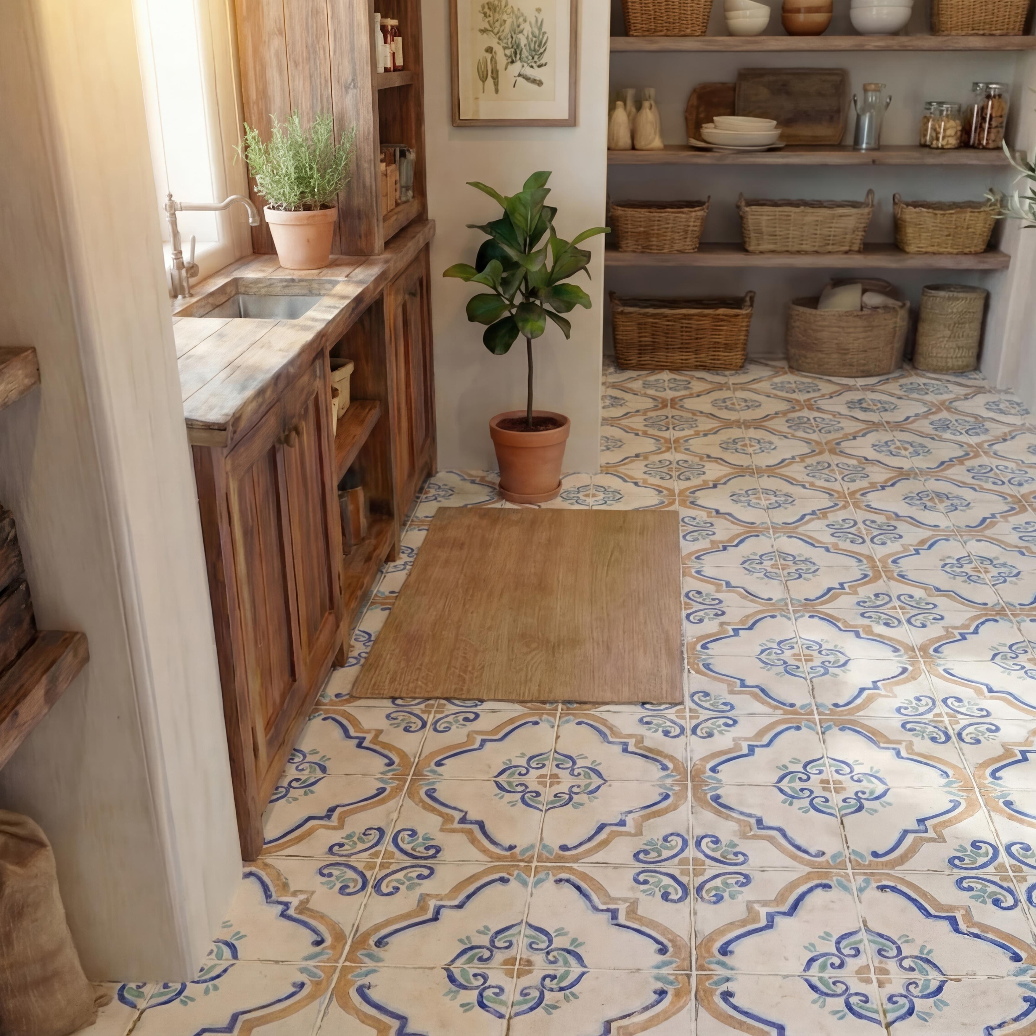 Merola Tile Magnolia Julia 7-7/8" x 7-7/8" Porcelain Floor and Wall Tile