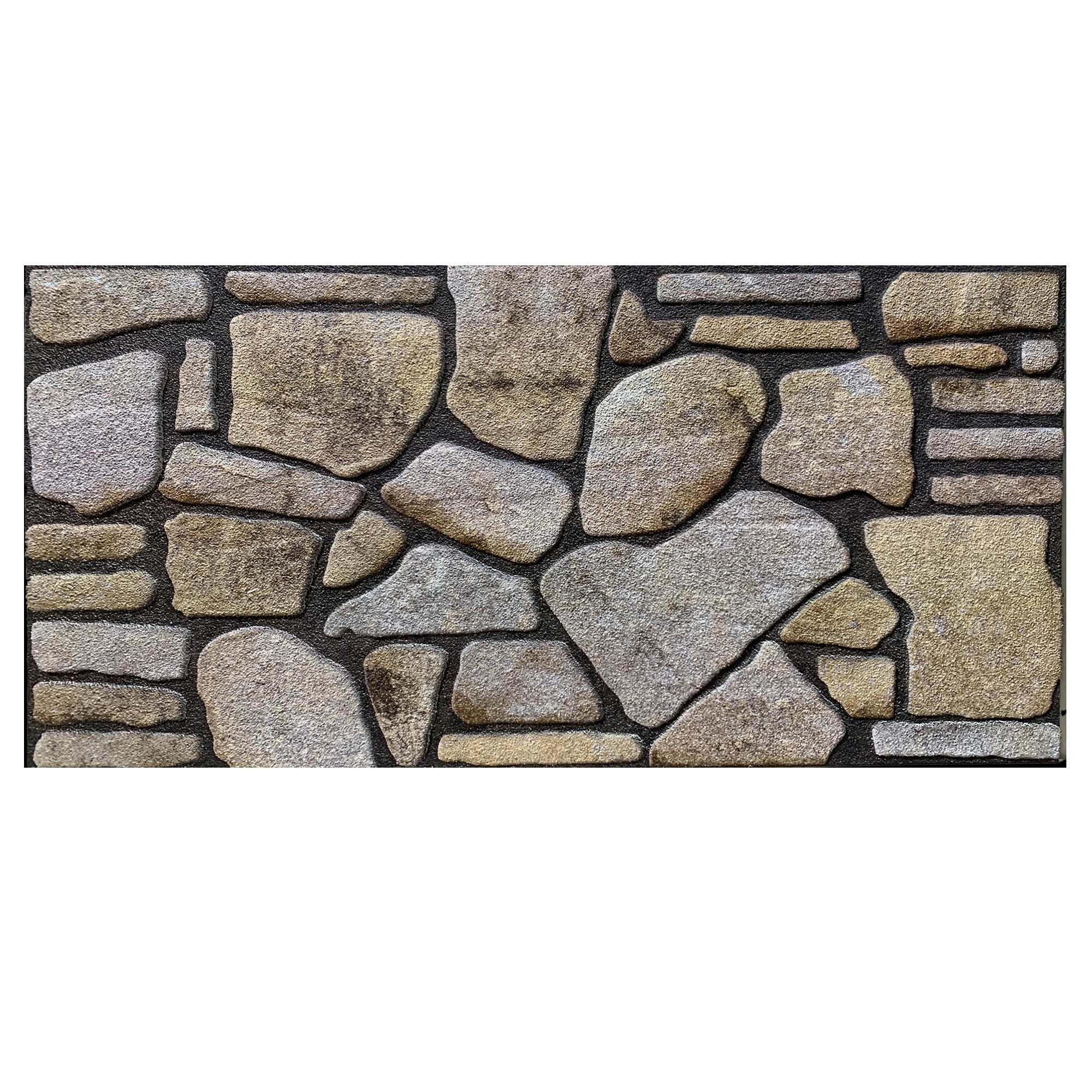 Dundee Deco Ochre Brown Faux Stone 3D Wall Panels, Styrofoam