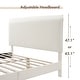 preview thumbnail 31 of 58, Furniture of America Gail Modern White Boucle Adjustable Queen-Size Platform Bed