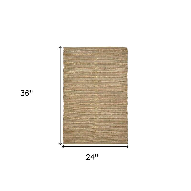 HomeRoots Striped Lodge Rectangle Area Rug