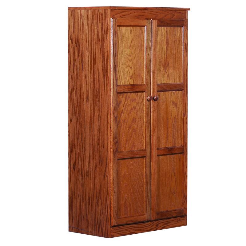 Concepts in Wood Storage Cabinet, 60 inch with 4 Shelve - Oak