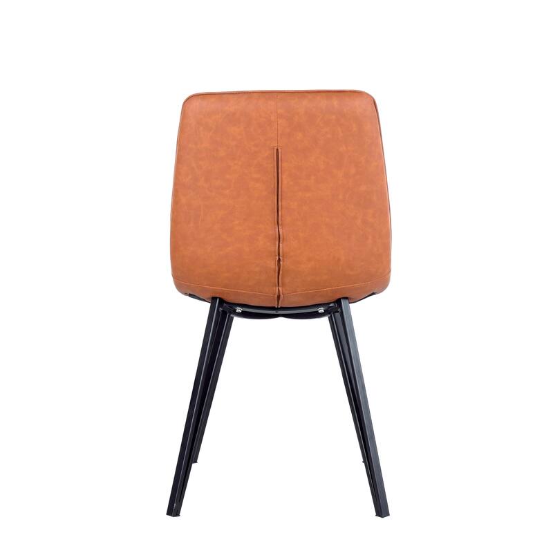 Porthos Home Rai Armless Dining Chairs Set Of 2, PU Leather Upholstery