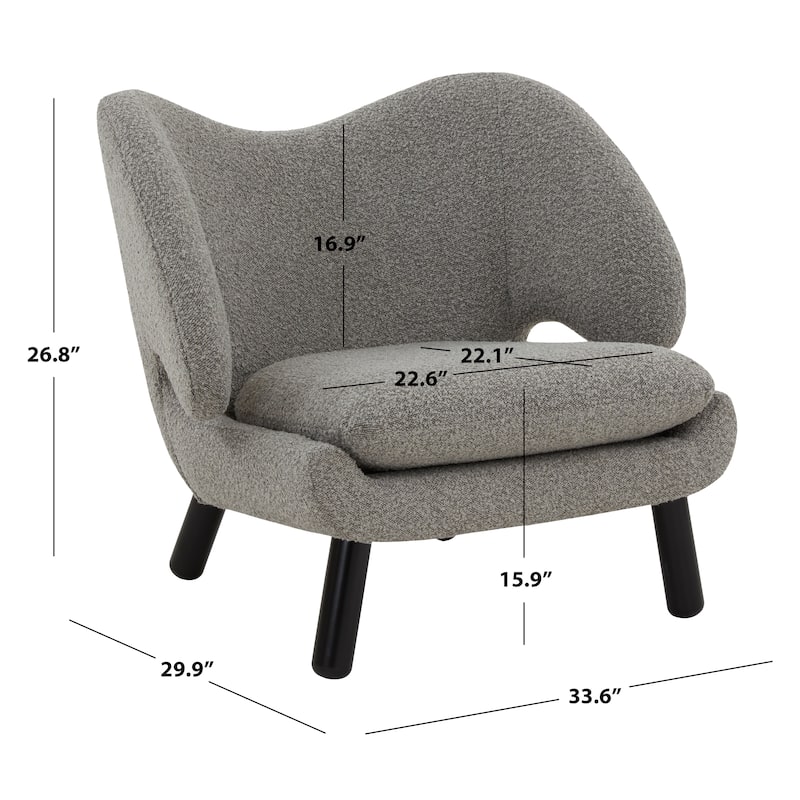 SAFAVIEH Couture Neljana Contemporary Accent Chair - 34 In. W x 30 In. D x 27 In. H - 34Wx30Dx27H