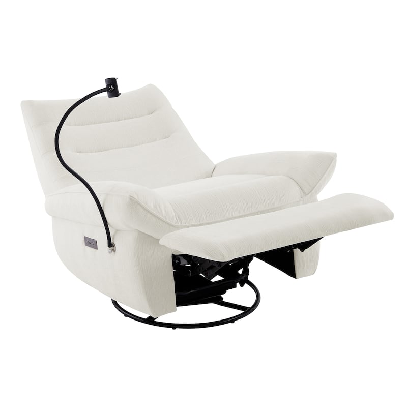 Upholstered Power Swivel Rocker Recliner Lounge Chair for Living Room