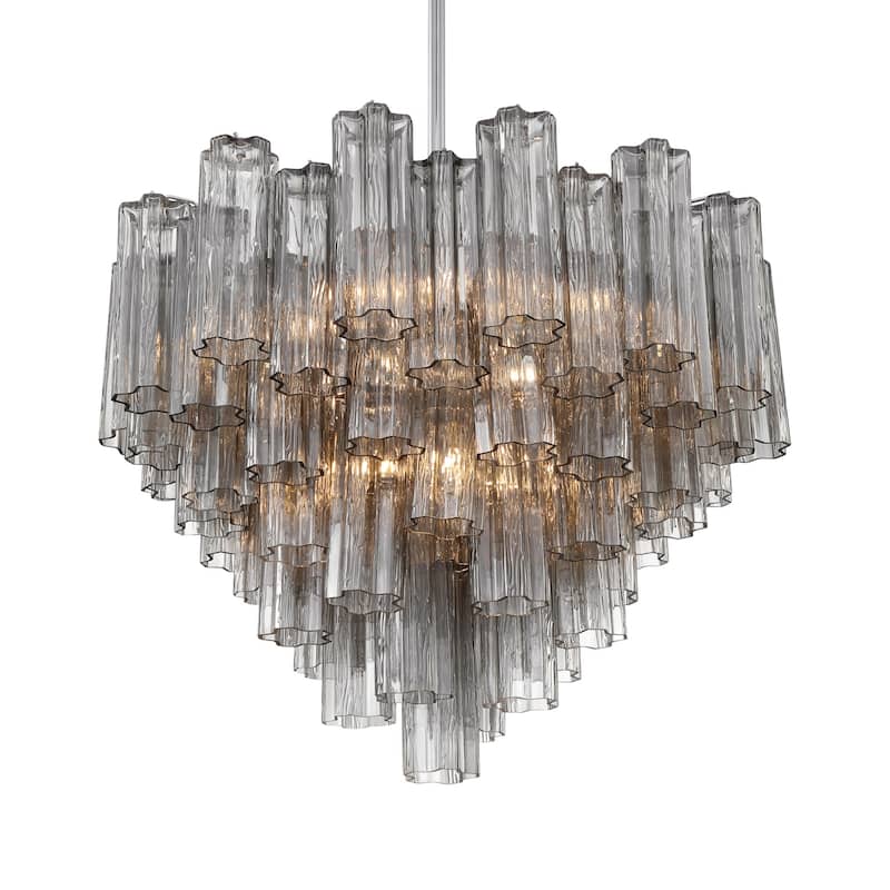 Crystorama Lighting Group ADD-312-SM Addis 12 Light 27" Wide Waterfall