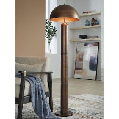 Signature Design by Ashley Wendfield Brown Floor Lamp - 17" W x 17" D x 61" H